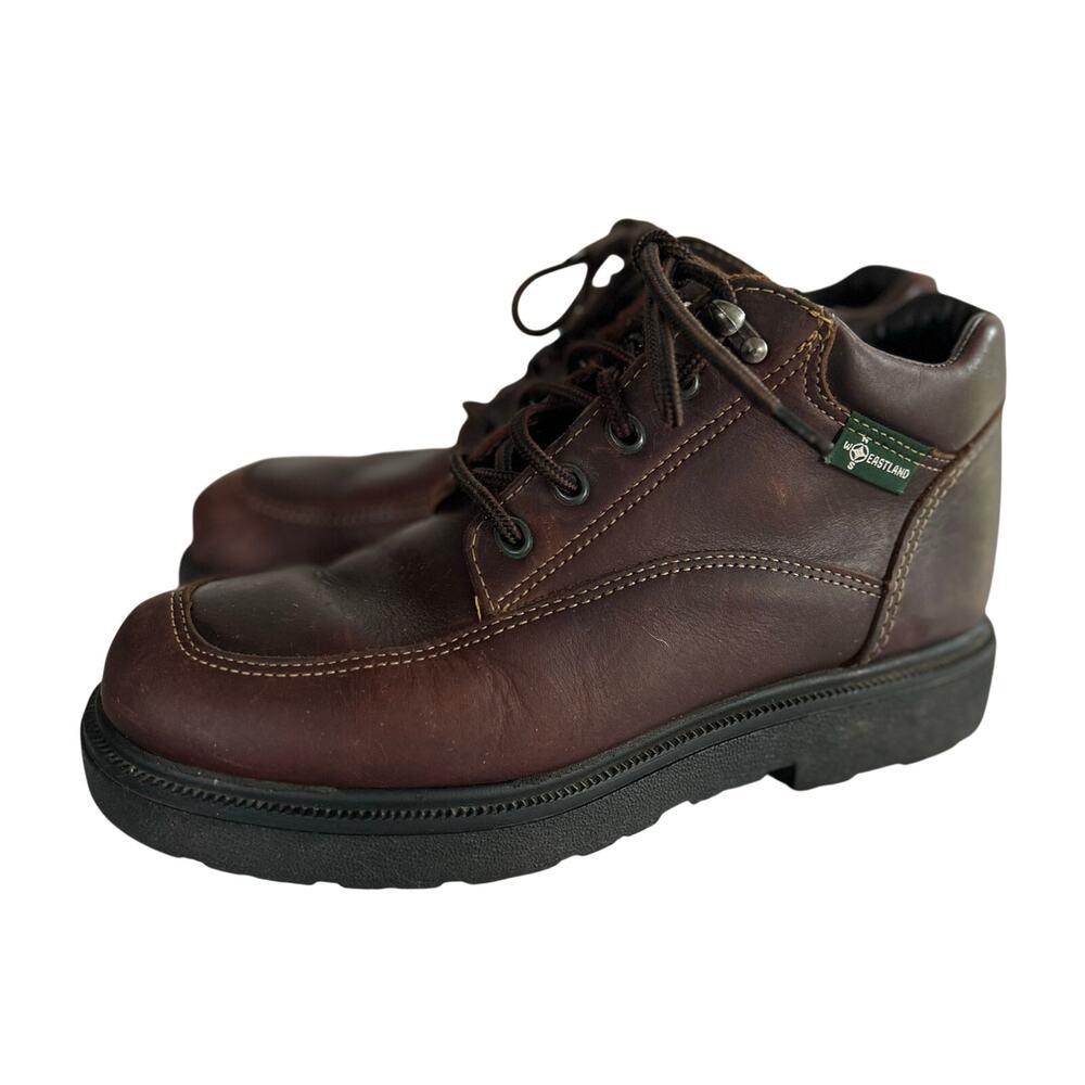 Vintage Eastland Brown Leather Moc Toe Hiking Chukka Boots 90s Y2K outdoors 10